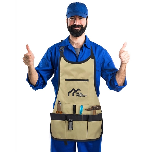 21.7''x22.8'' tool apron is designed with utility pockets that are perfect... from ASI 36558 Aprons, Etc.