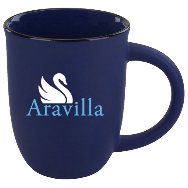 14 oz. midnight blue matte satin mug made of ceramic with... from ASI 46573 Cooper & Clement Inc
