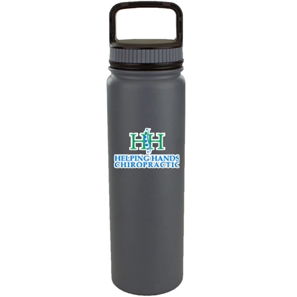 700 ML stainless steel water bottle with double wall vacuum insulation.... from ASI 46573 Cooper & Clement Inc
