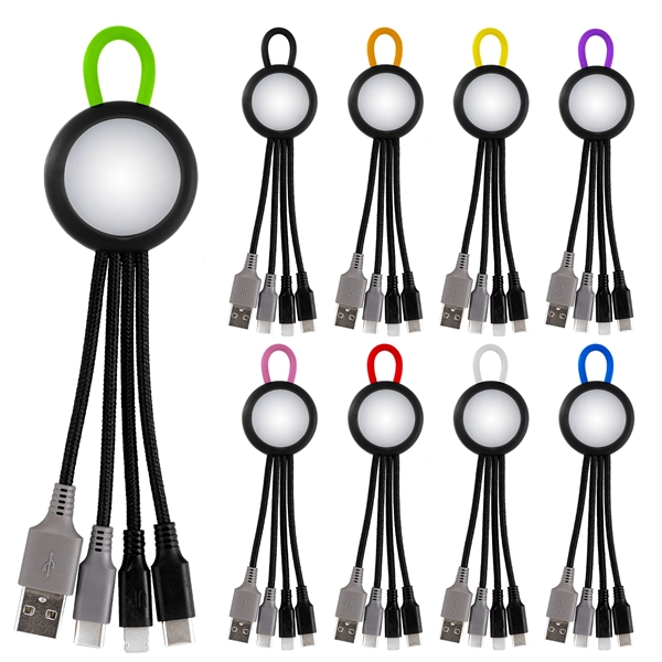 Clearview Light Up Loop Dual Input 3-in-1 Charging Cable... from ASI 30208 A P Specialties / AP Specialties
