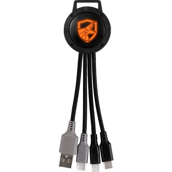 Light Up Color Two Tone Dual Input 3-in-1 Charging Cable... from ASI 30208 A P Specialties / AP Specialties