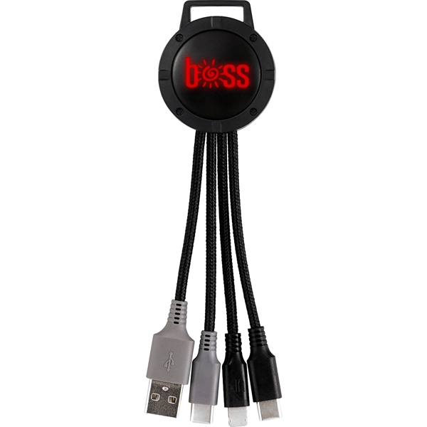 Light Up Color Two Tone Dual Input 3-in-1 Charging Cable... from ASI 30208 A P Specialties / AP Specialties