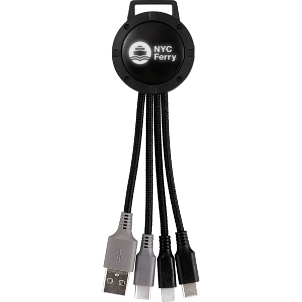 Light Up Color Two Tone Dual Input 3-in-1 Charging Cable... from ASI 30208 A P Specialties / AP Specialties
