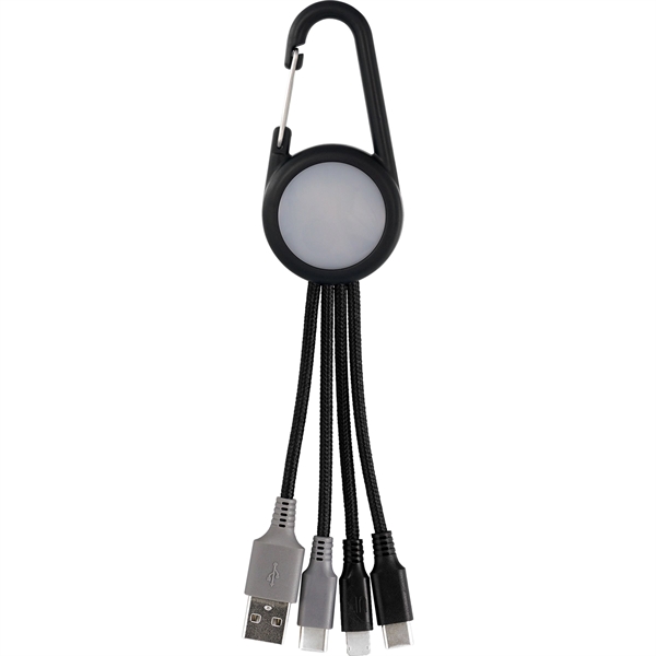 Light Up 3-in-1 Carabiner Duo Charging Cable... from ASI 30208 A P Specialties / AP Specialties