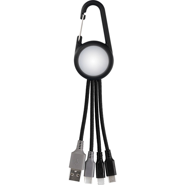 Light Up 3-in-1 Carabiner Duo Charging Cable... from ASI 30208 A P Specialties / AP Specialties