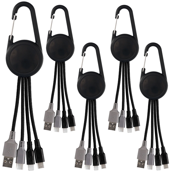 Color Light Up Dual Input 3-in-1 Carabiner Charging Cable... from ASI 30208 A P Specialties / AP Specialties