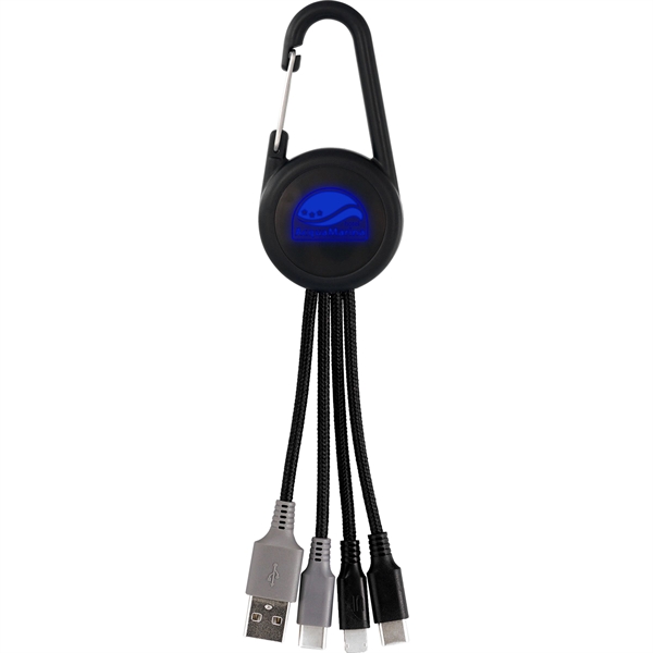 Color Light Up Dual Input 3-in-1 Carabiner Charging Cable... from ASI 30208 A P Specialties / AP Specialties