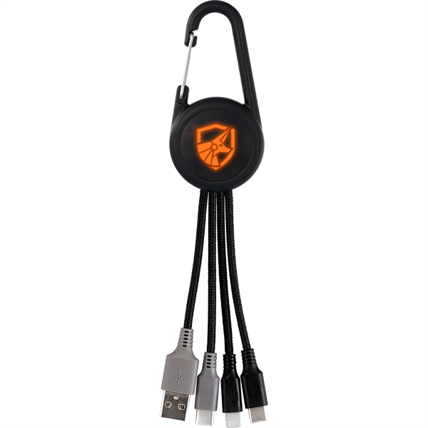 Color Light Up Dual Input 3-in-1 Carabiner Charging Cable... from ASI 30208 A P Specialties / AP Specialties