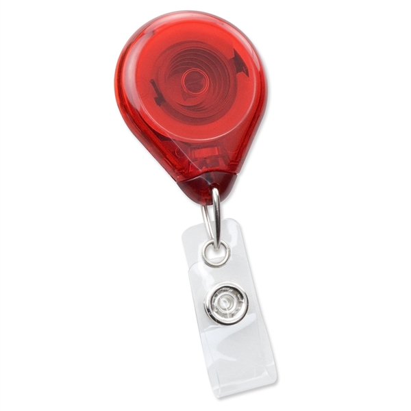 This translucent custom badge reel features an extra large imprint area... from ASI 79898 Promovision / PROMOVISION