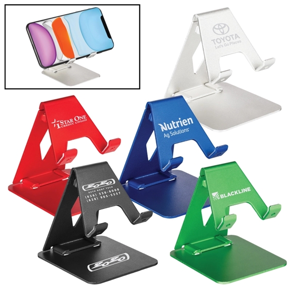 3-piece phone holder and tablet stand made of aluminum with lightweight... from ASI 57655 STOPNGO Line