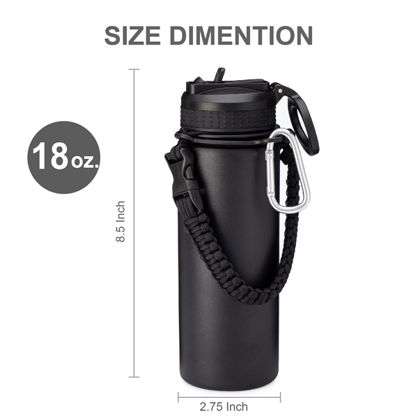 18 oz. Paracord Stainless Steel Vacuum Bottle... from ASI 39820 Opusline (Benmex) / Opus Line