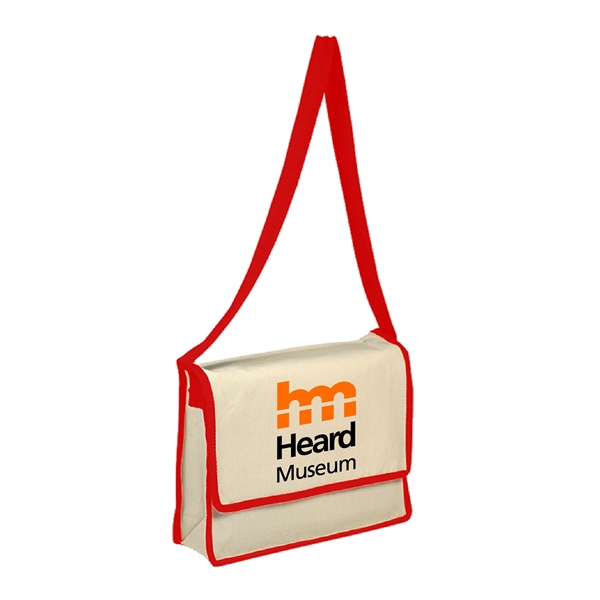 Canvas Massenger Bag With Colored Flap... from ASI 39820 Opusline (Benmex) / Opus Line