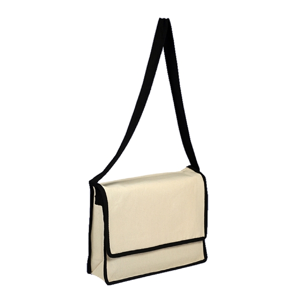 Canvas Massenger Bag With Colored Flap... from ASI 39820 Opusline (Benmex) / Opus Line