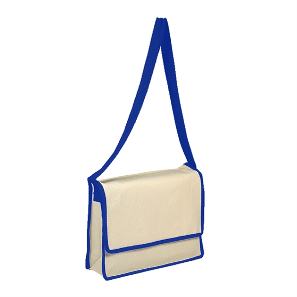 Canvas Massenger Bag With Colored Flap... from ASI 39820 Opusline (Benmex) / Opus Line