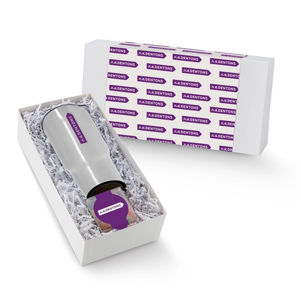 20 oz. stainless steel dual wall, vacuum insulated tumbler with 3.6... from ASI 71685 Midnite Snax® / Promo Revolution