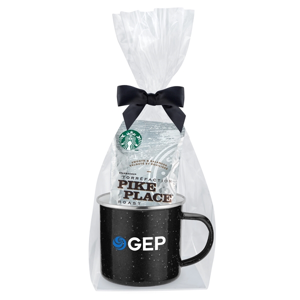 16 oz. Speckled Camping Mug Gift Sets Filled with English Breakfast... from ASI 71685 Midnite Snax®