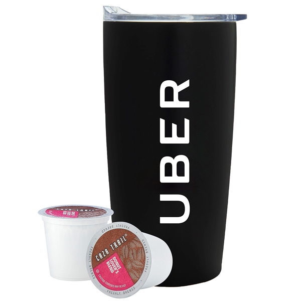 20 oz. Straight Tumbler with Plastic Liner Gift Sets filled with... from ASI 71685 Midnite Snax®