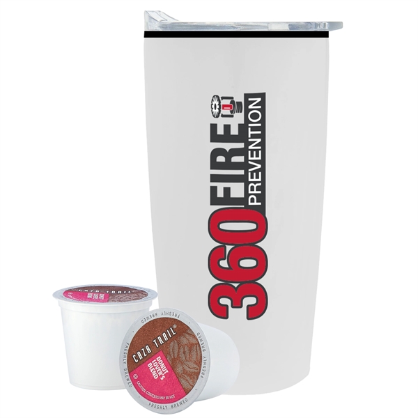 20 oz. Straight Tumbler with Plastic Liner Gift Sets filled with... from ASI 71685 Midnite Snax®