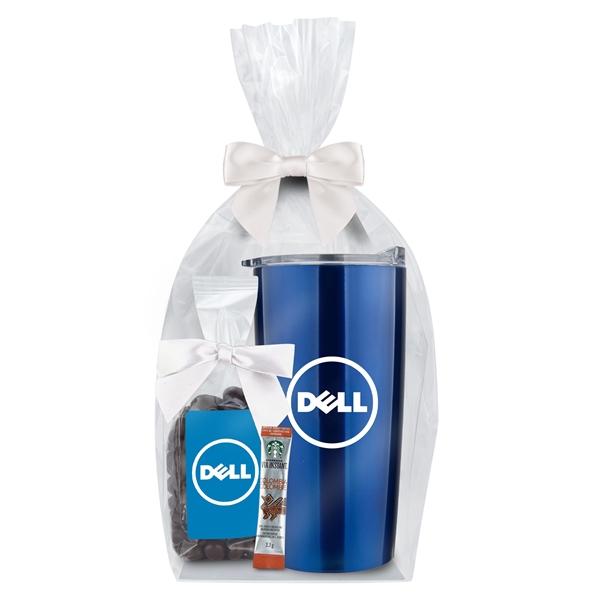 20 oz. Straight Tumbler Gifts Sets Filled with Snacks filled with... from ASI 71685 Midnite Snax® / Promo Revolution