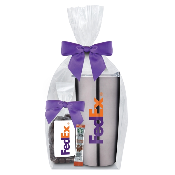 20 oz. Straight Tumbler Gifts Sets Filled with Snacks filled with... from ASI 71685 Midnite Snax® / Promo Revolution