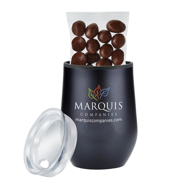 12 oz. Stemless Wine Tumbler Gift Sets Filled with Milk Chocolate... from ASI 71685 Midnite Snax®