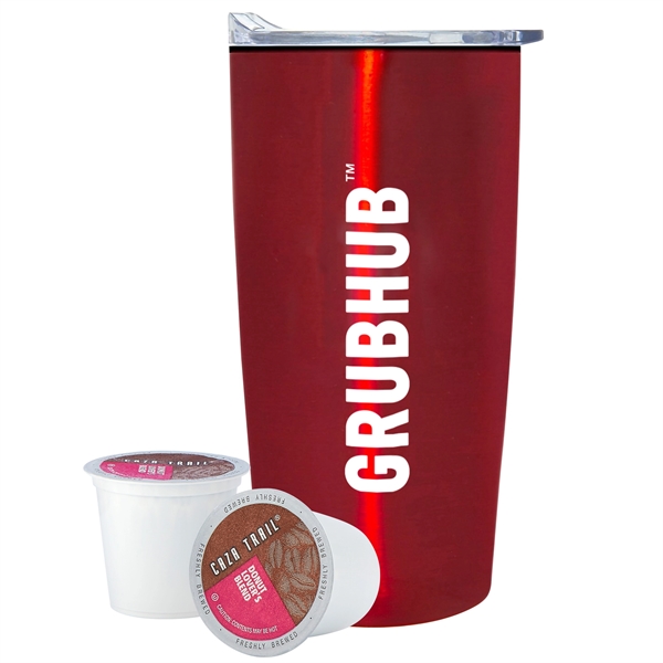 20 oz. Straight Tumbler with Plastic Liner Gift Sets filled with... from ASI 71685 Midnite Snax®