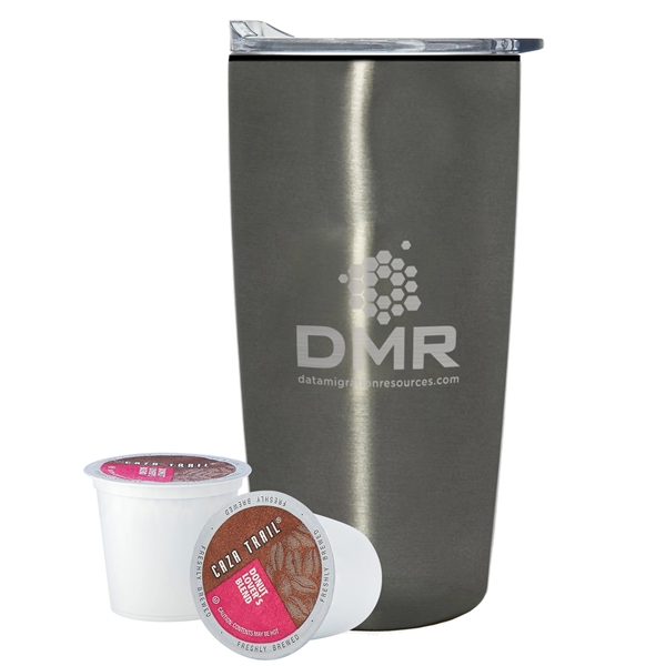 20 oz. Straight Tumbler with Plastic Liner Gift Sets filled with... from ASI 71685 Midnite Snax®