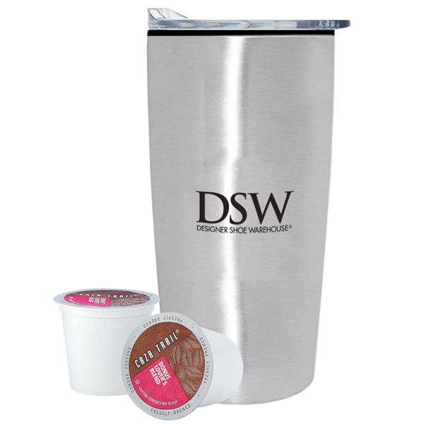 20 oz. Straight Tumbler with Plastic Liner Gift Sets filled with... from ASI 71685 Midnite Snax®