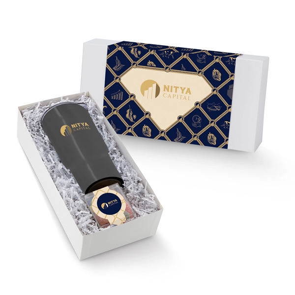 20 oz. stainless steel dual wall, vacuum insulated tumbler with 3.6... from ASI 71685 Midnite Snax® / Promo Revolution