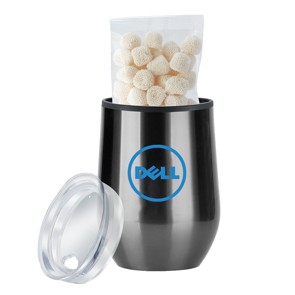 12 oz. Stemless Wine Tumbler Gift Sets Filled with Jelly BellyA®... from ASI 71685 Midnite Snax®
