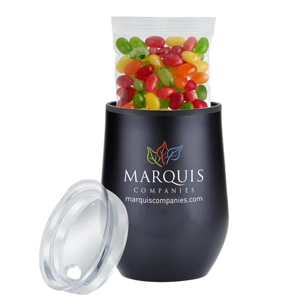 12 oz. Stemless Wine Tumbler Gift Sets Filled with Jelly BellyA®... from ASI 71685 Midnite Snax®