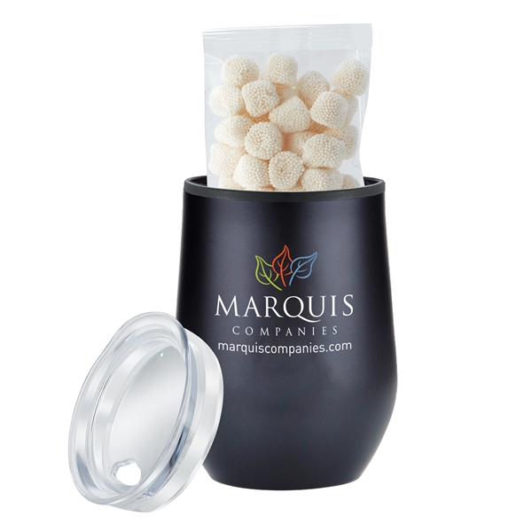 12 oz. Stemless Wine Tumbler Gift Sets Filled with Jelly BellyA®... from ASI 71685 Midnite Snax®