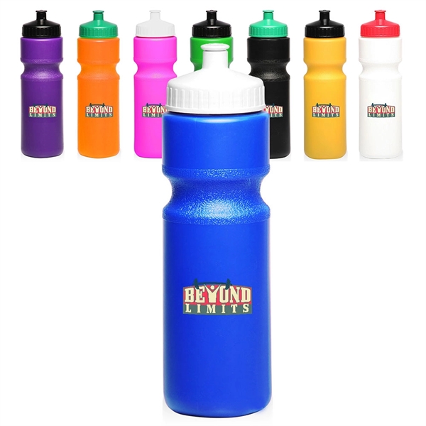 Plastic water bottle molded from recycled high density polyethylene with a... from ASI 39552 BEL Promo