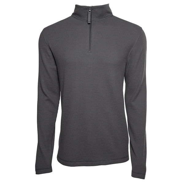 Our Men's Waffle Quarter Zip Pullover transitions easily from season to... from ASI 44620 Charles River Apparel