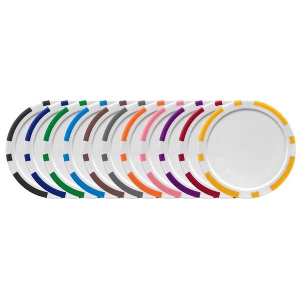 Peel-off poker chip golf ball marker measuring 1.5" diameter and available... from ASI 38120 Ball Pro / Diversified Quality Kitchenware