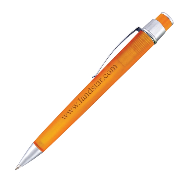 These retractable ballpoint pens catch the eye with their frosted translucent... from ASI 68190 Lungsal / Lungsal