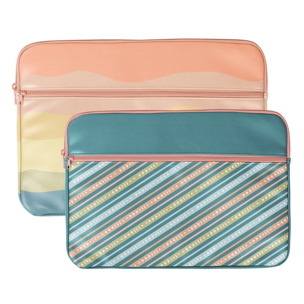 Zippered Pocket Vegan Leather Laptop Sleeve... from ASI 74710 Numo