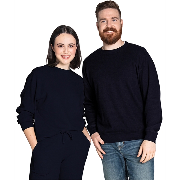 Made from cozy waffle knit, our unisex Waffle Crew Neck Sweatshirt... from ASI 44620 Charles River Apparel