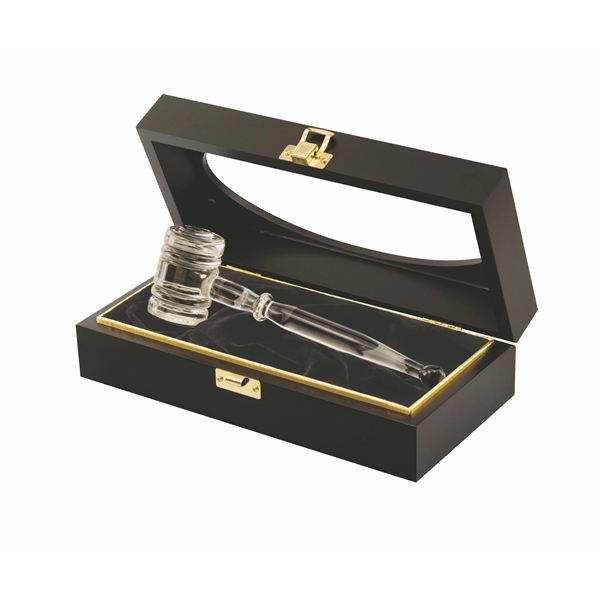 The Executive Gavel includes 8" Crystal gavel in an black velvet... from ASI 56020 The Gavel Company / The Gavel Company