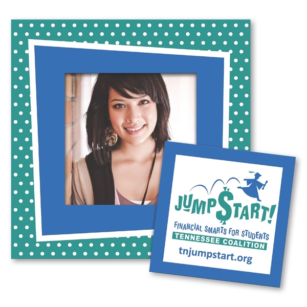 5" x 5" magnetic picture frame with a square punch-out design,... from ASI 68507 The Magnet Group / Magnet LLC™