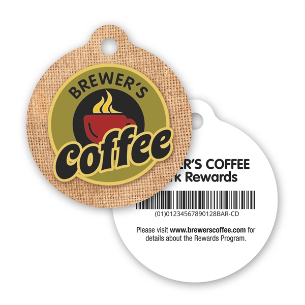 1.81" x 2" x 0.03" circle key tag with customization.... from ASI 68507 The Magnet Group / Magnet LLC™