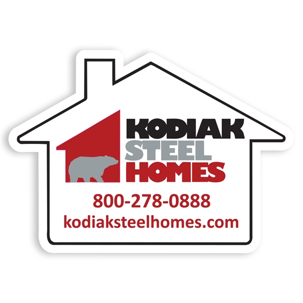 2 7/16" x 3 7/16" house shaped magnet with 3x the... from ASI 68507 The Magnet Group / Magnet LLC™