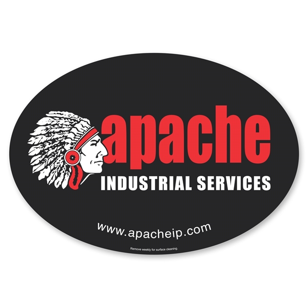 5 3/4" x 8 1/4" oval shaped car magnet with four... from ASI 68507 The Magnet Group / Magnet LLC™