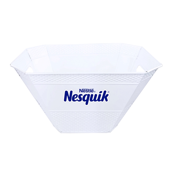 White, diamond shaped, hammered beverage tub with 10-qu capacity.  Durable,... from ASI 39839 BrekX