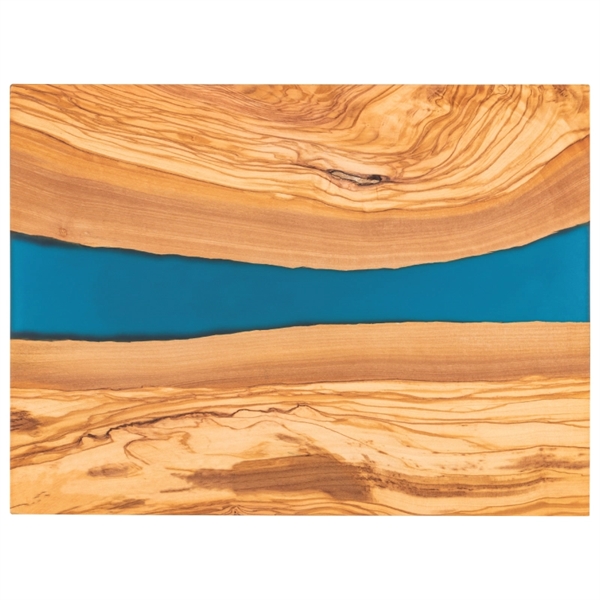 Handcrafted olive wood and contrasting blue resin serving and cutting board.... from ASI 57655 STOPNGO Line