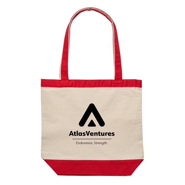 10 oz. cotton canvas tote bag with large compartment, nautical boating... from ASI 52840 Evans Manufacturing
