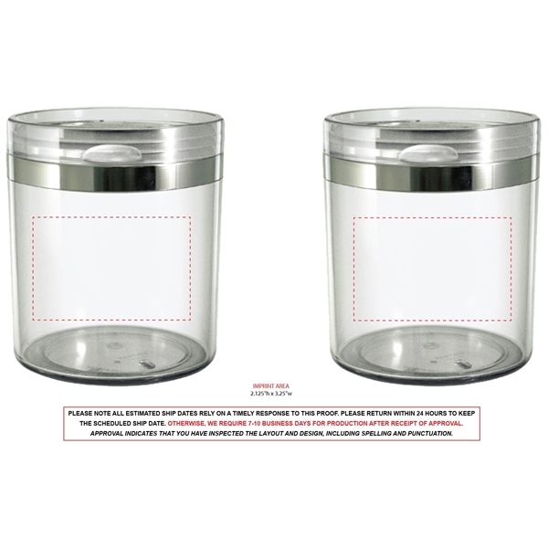 Handsome hinged acrylic canister offers classic design and ultimate functionality.... from ASI 80060 VisionUSA
