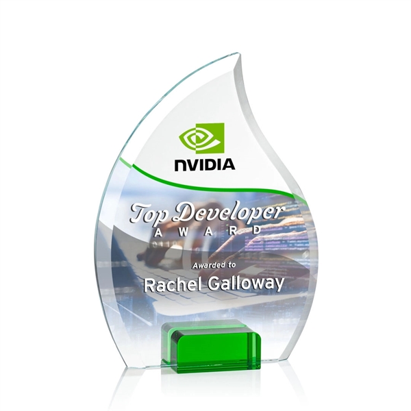 Unique arrow head shaped award with starfire optical crystal base.... from ASI 84592 St Regis Group / St Regis