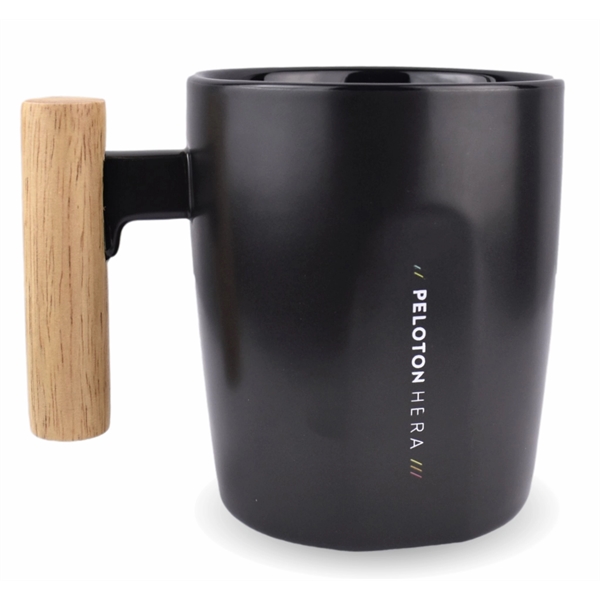 Ceramic Mug with Wood Handle and Bamboo Lid 12oz... from ASI 72657 Active Life Promo / Apres Ski Ingrain Promo
