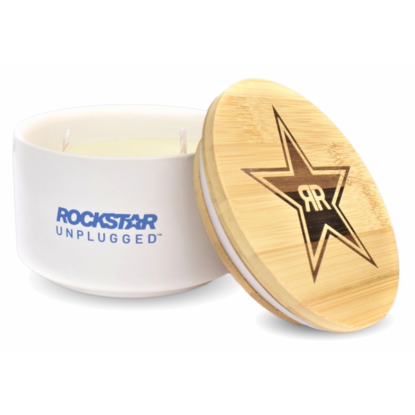 Luxury 10oz vanilla soy candle in a ceramic jar with a... from ASI 72657 Active Life Promo / Apres Ski Ingrain Promo Ingrain